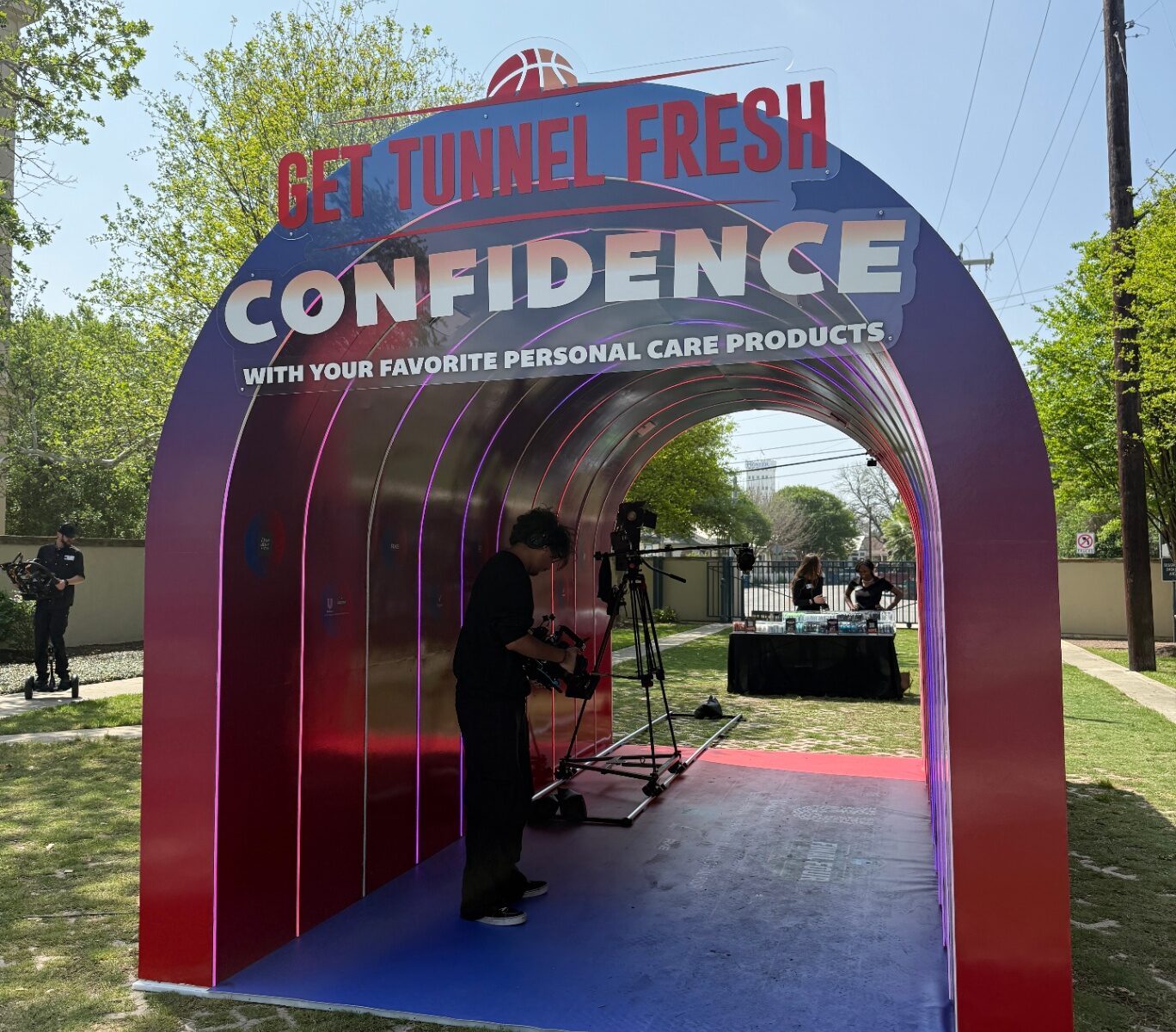 Logistics and setup for photo booth rentals in Las Vegas and Los Angeles.