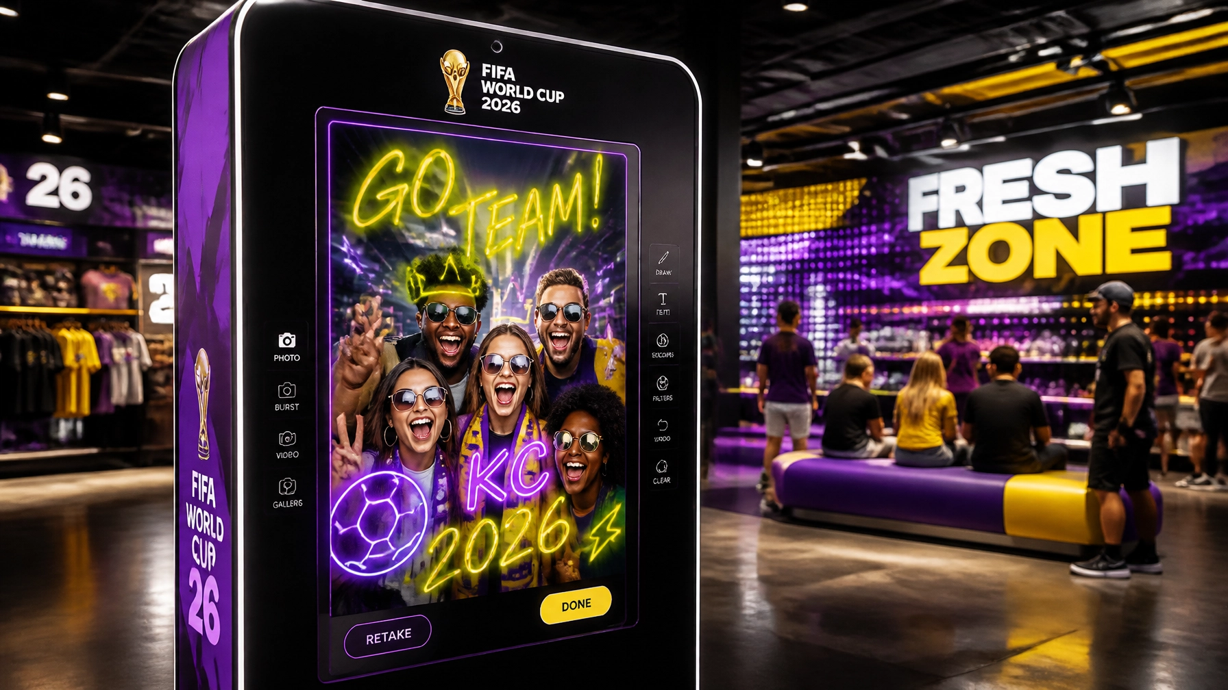 FIFA World Cup 2026 celebration scribble booth